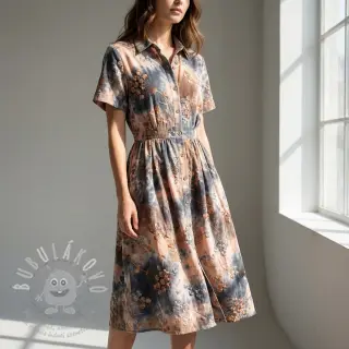 Manšestr tenký TIE DYE 21W Dandy design B