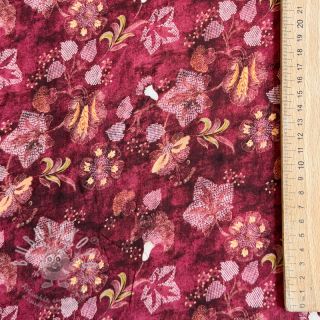 Viskóza RAYON POPLIN Dark barrock design C