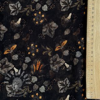 Viskóza RAYON POPLIN Dark barrock design A