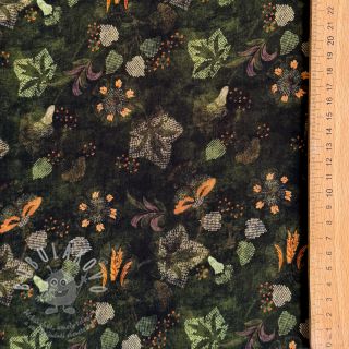 Viskóza RAYON POPLIN Dark barrock design B