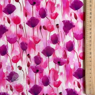 Viskóza RAYON POPLIN Poppys design B