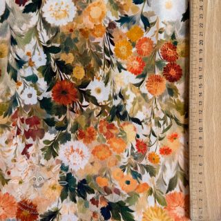 Viskóza RAYON POPLIN Wild flowers design A