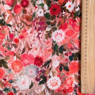 Viskóza RAYON POPLIN Wild flowers design B