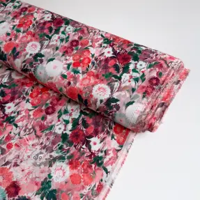 Viskóza RAYON POPLIN Wild flowers design D