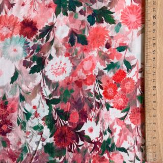 Viskóza RAYON POPLIN Wild flowers design D