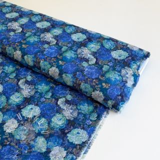 Viskóza RAYON POPLIN Flower sea design B