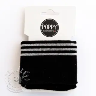 Náplet CUFFS LUREX 7 cm black silver
