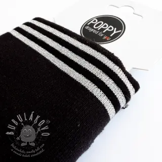 Náplet CUFFS LUREX 7 cm black silver