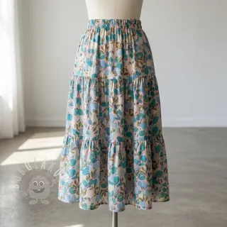 Viskóza RAYON POPLIN Simplistic flowers design C