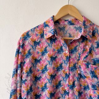 Viskóza RAYON POPLIN Faded spots design A