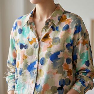 Viskóza RAYON POPLIN Bouncy design D