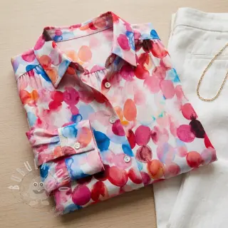 Viskóza RAYON POPLIN Bouncy design F