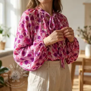 Viskóza RAYON POPLIN Poppys design B