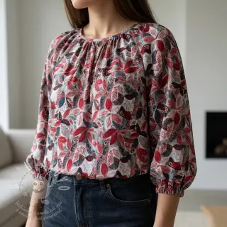Viskóza RAYON POPLIN Floral design C