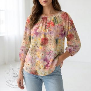 Viskóza RAYON POPLIN Love design B