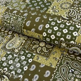 Bavlněná látka Farwest kaki