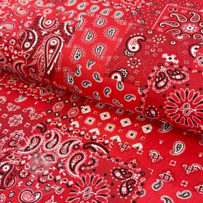 Bavlněná látka Farwest rouge