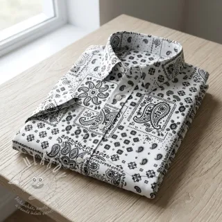 Bavlněná látka Kansas blanc noir