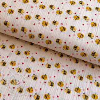 Dvojitá gázovina/mušelín Bee mine design A