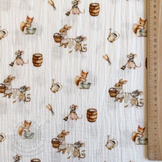 Dvojitá gázovina/mušelín Little things design A