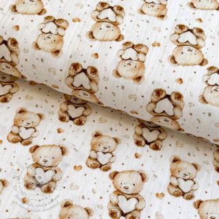 Dvojitá gázovina/mušelín Little things design B