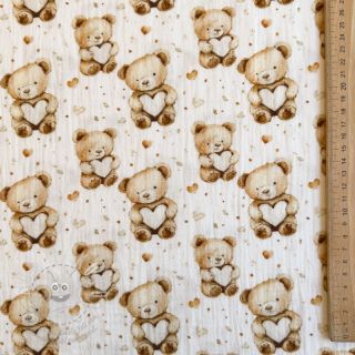 Dvojitá gázovina/mušelín Little things design B