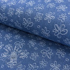 JEANS DENIM JACQUARD Flower dark jeans