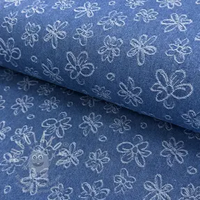 JEANS DENIM JACQUARD Flower dark jeans
