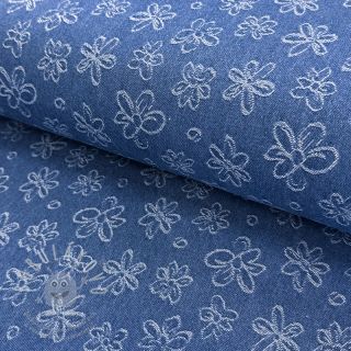 JEANS DENIM JACQUARD Flower dark jeans
