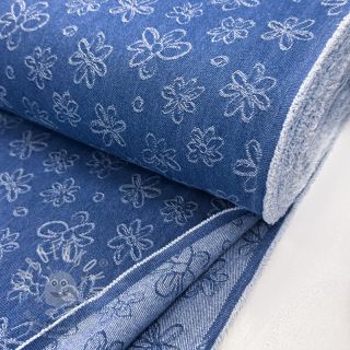 JEANS DENIM JACQUARD Flower dark jeans