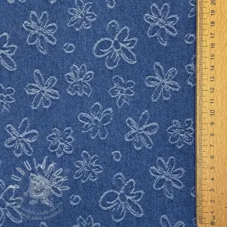 JEANS DENIM JACQUARD Flower dark jeans