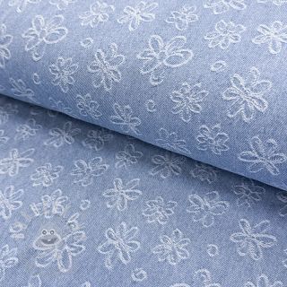 JEANS DENIM JACQUARD Flower light jeans