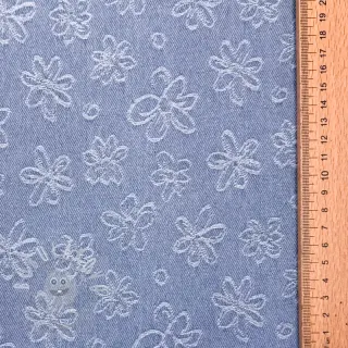 JEANS DENIM JACQUARD Flower light jeans