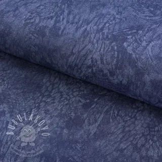 JEANS DENIM HEAVY Animal printed dark blue