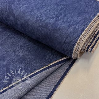 JEANS DENIM HEAVY Animal printed dark blue