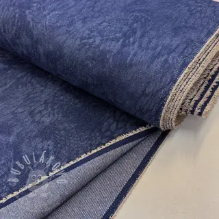 JEANS DENIM HEAVY Animal printed dark blue