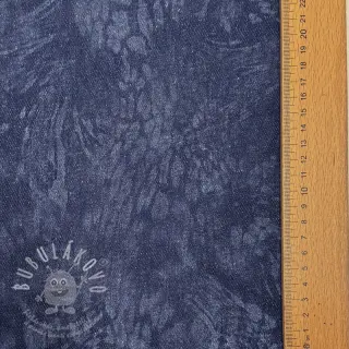 JEANS DENIM HEAVY Animal printed dark blue