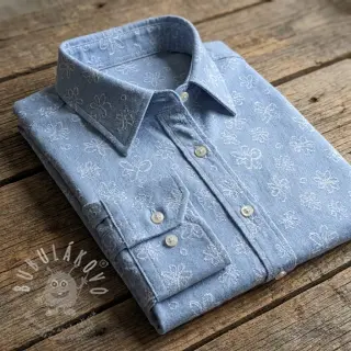 JEANS DENIM JACQUARD Flower light jeans