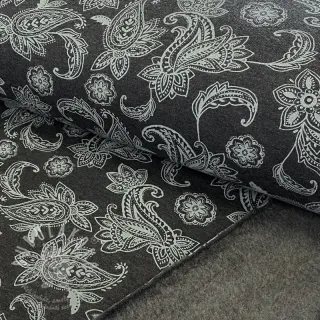 Teplákovina počesaná Paisley anthracite melange