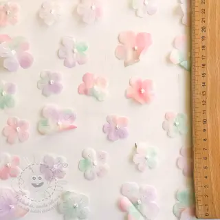 Tyl na TUTU RETRO Flowers lavender