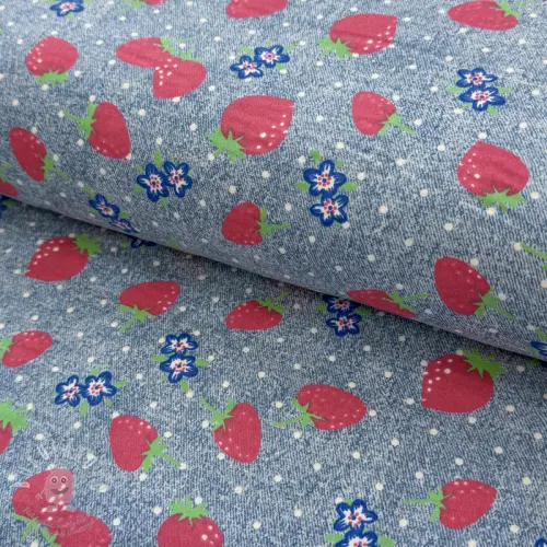 Levně JEANS Strawberry light blue