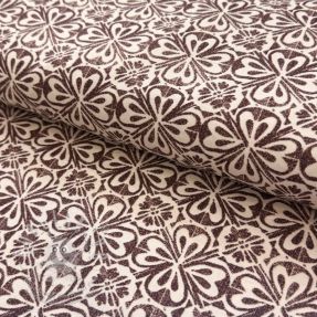 Dekorační látka Stamps brown