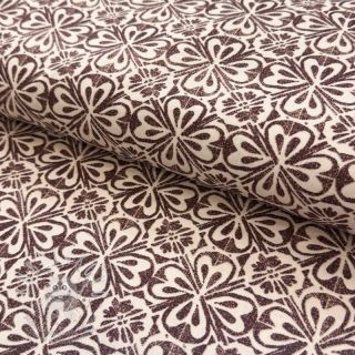Dekorační látka Stamps brown