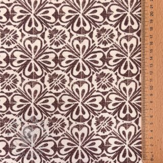 Dekorační látka Stamps brown