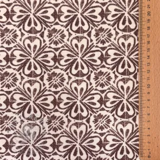 Dekorační látka Stamps brown