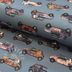 Dekorační látka Cars blue shadow digital print