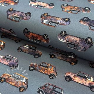 Dekorační látka Cars blue shadow digital print