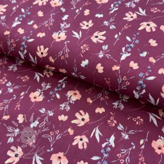 Bavlněná látka Flowers berry digital print