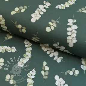 Dekorační látka Eucalyptus dark green digital print