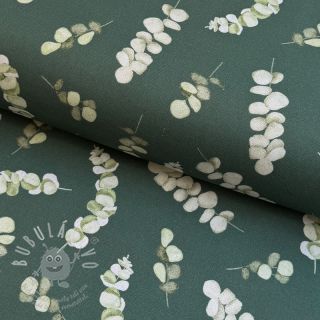 Dekorační látka Eucalyptus dark green digital print